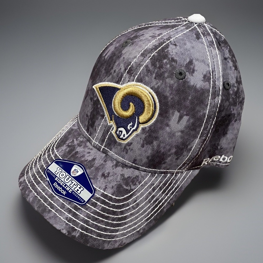 New ST LOUIS LA RAMS Youth Reebok CAMO Baseball Hat Onfield NFL Football Fitted